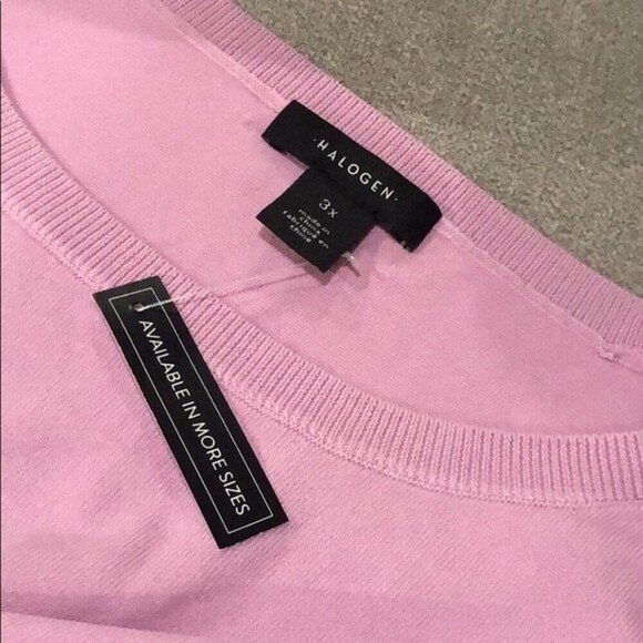 NWT Halogen Purple Sweater Pullover Knit Short Sleeve Women’s Size 3X - Picture 3 of 5